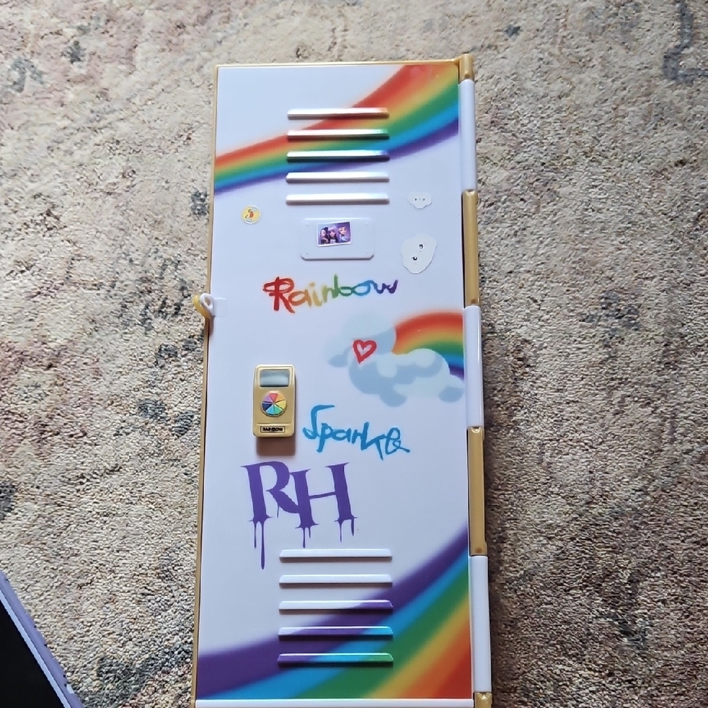 Rainbow Locker Playset with Rainbow and Gold Accents